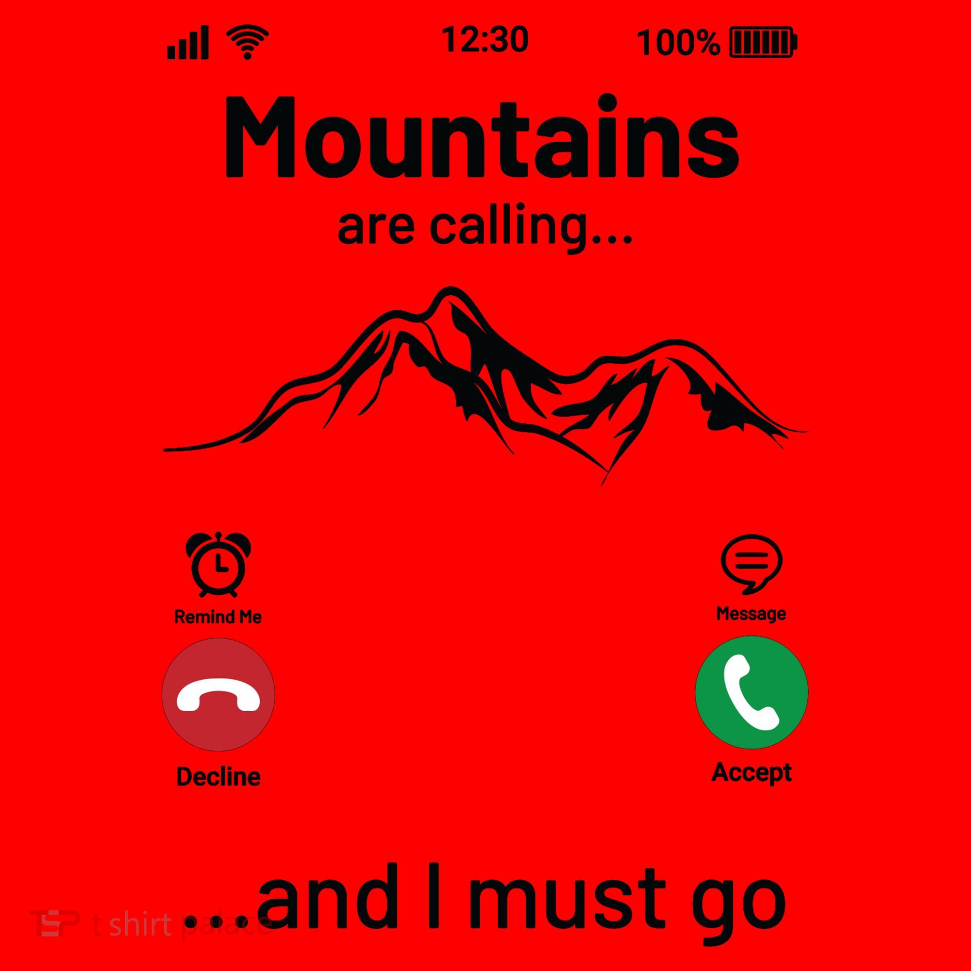 Mountains Are Calling Funny Nature Design Santa Hat