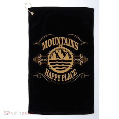 Mountains Are My Happy Place Golf Towel