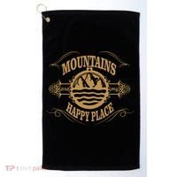 Mountains Are My Happy Place Golf Towel thumb 0
