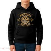 Mountains Are My Happy Place Kids Hoodie thumb 4