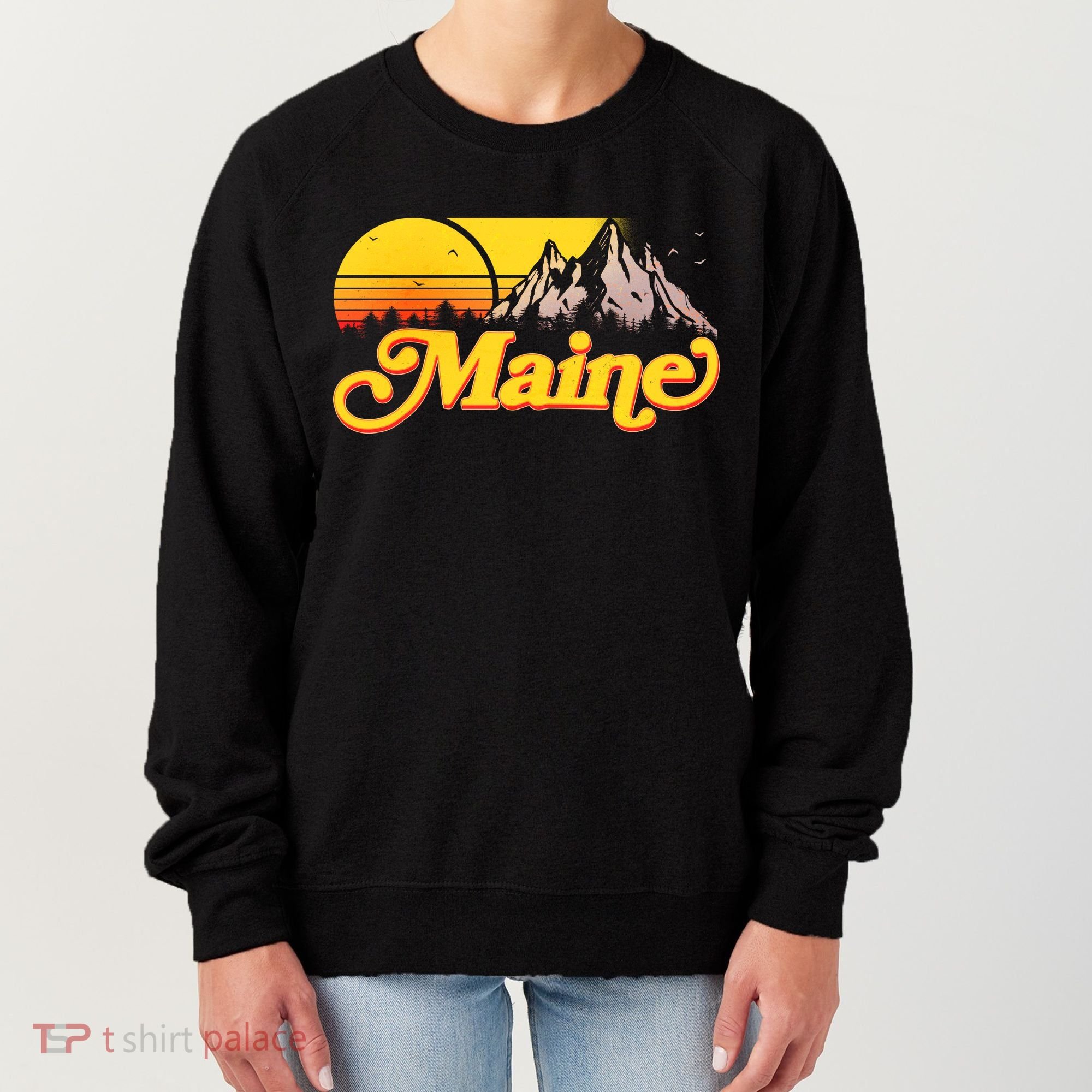 Mountains In Maine Women's Sweatshirt