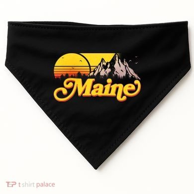 Mountains In Maine USA-Made Doggie Bandana