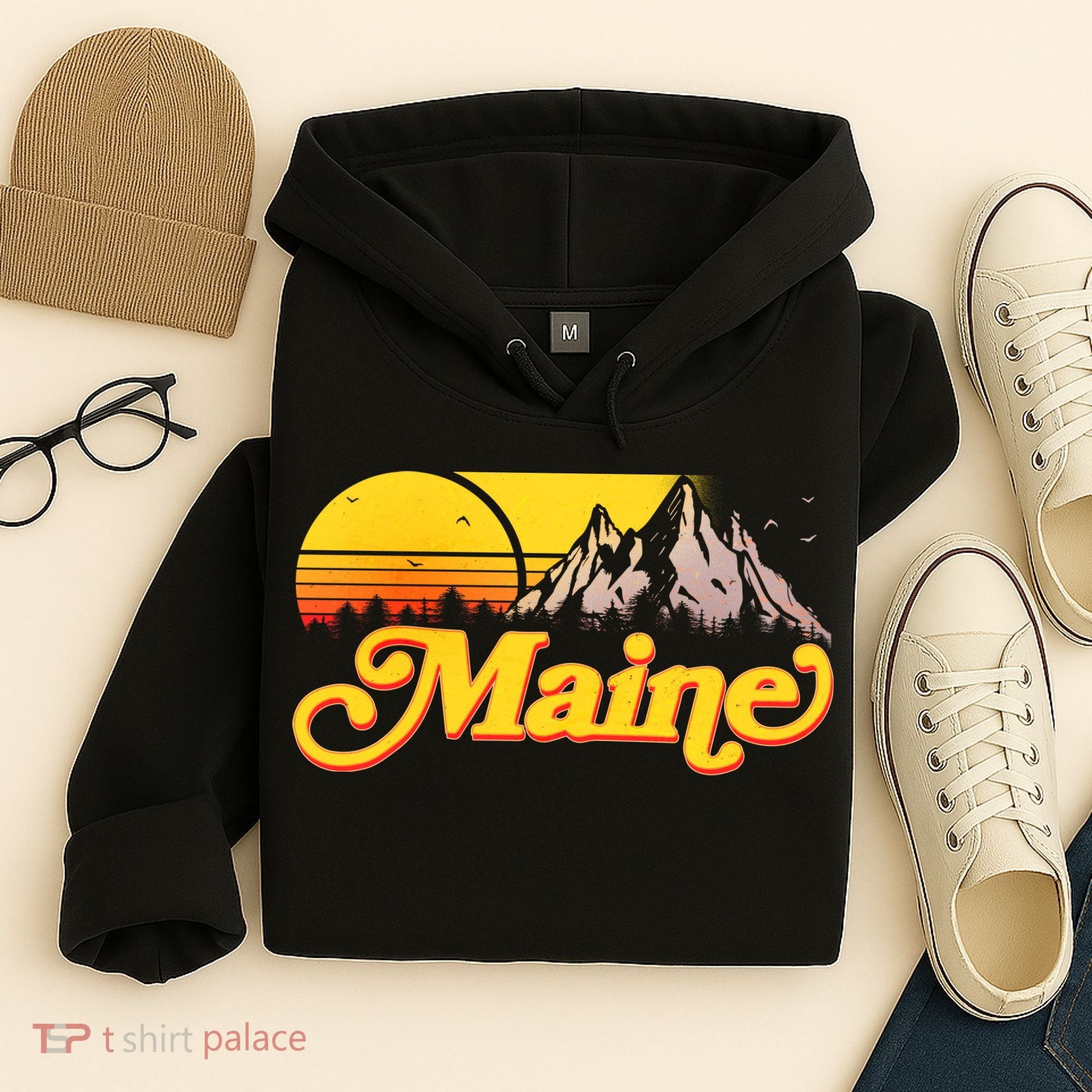Mountains In Maine Hoodie
