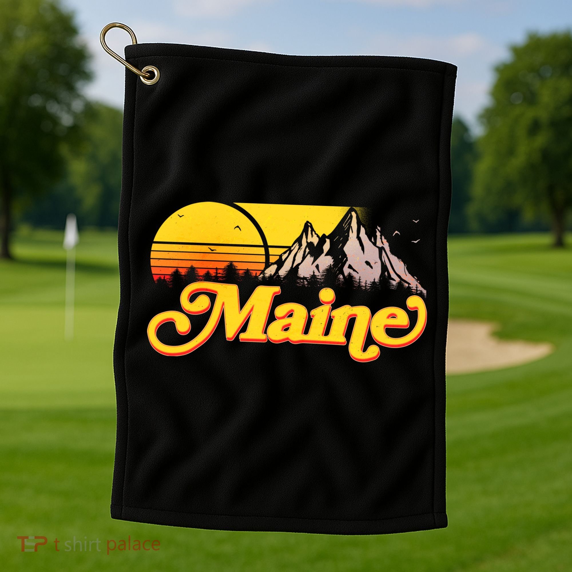 Mountains In Maine Golf Towel