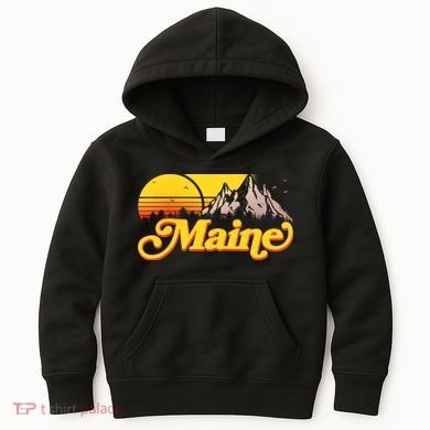 Mountains In Maine Kids Hoodie