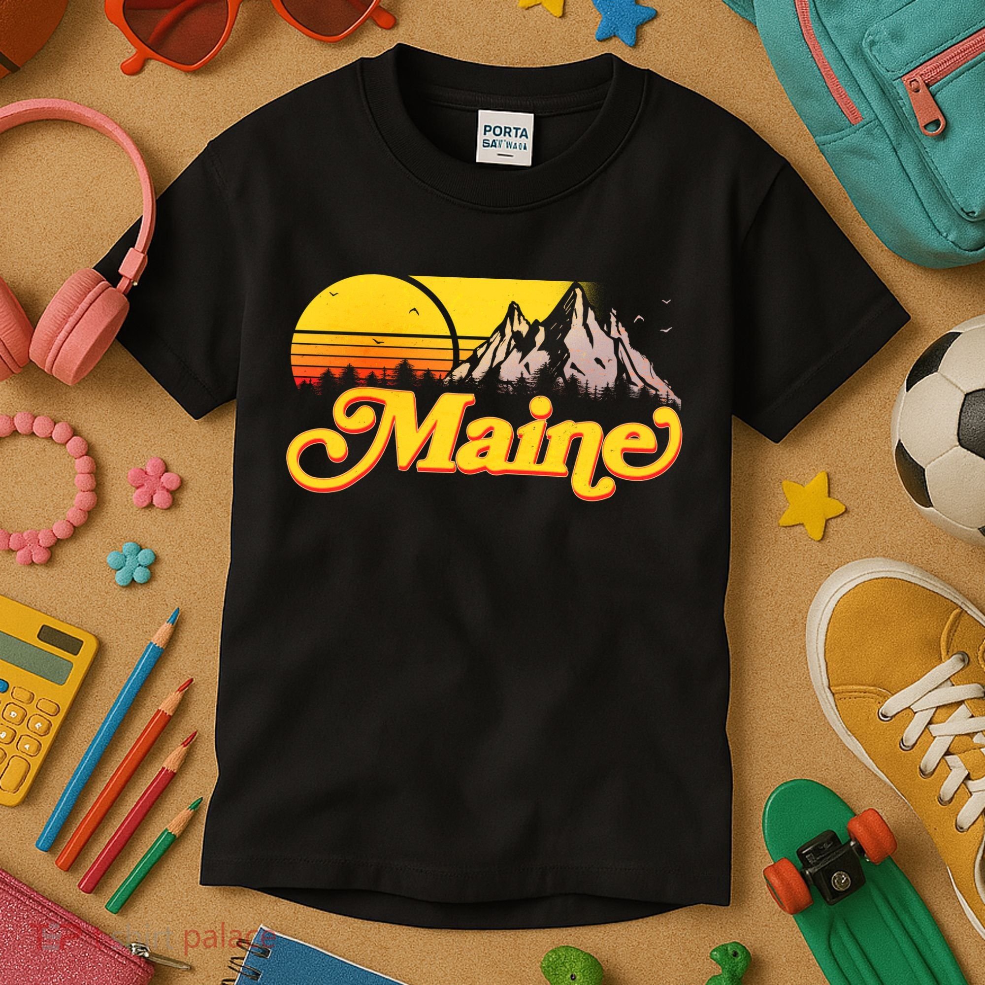 Mountains In Maine Kids T-Shirt