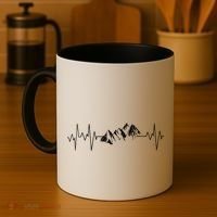 Mountains In My Heartbeat Pulse  Coffee Mug thumb 4