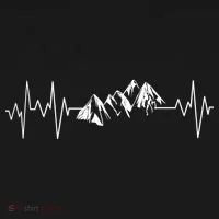 Mountains In My Heartbeat Pulse  Women's Hoodie thumb 2