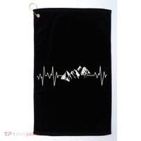 Mountains In My Heartbeat Pulse  Golf Towel thumb 0