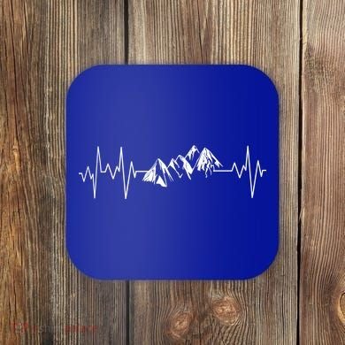 Mountains In My Heartbeat Pulse  Coaster