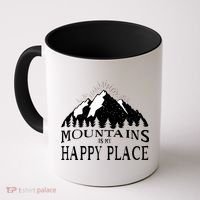 Mountains Is My Happy Place Coffee Mug thumb 0
