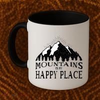 Mountains Is My Happy Place Coffee Mug thumb 2