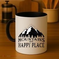 Mountains Is My Happy Place Coffee Mug thumb 4