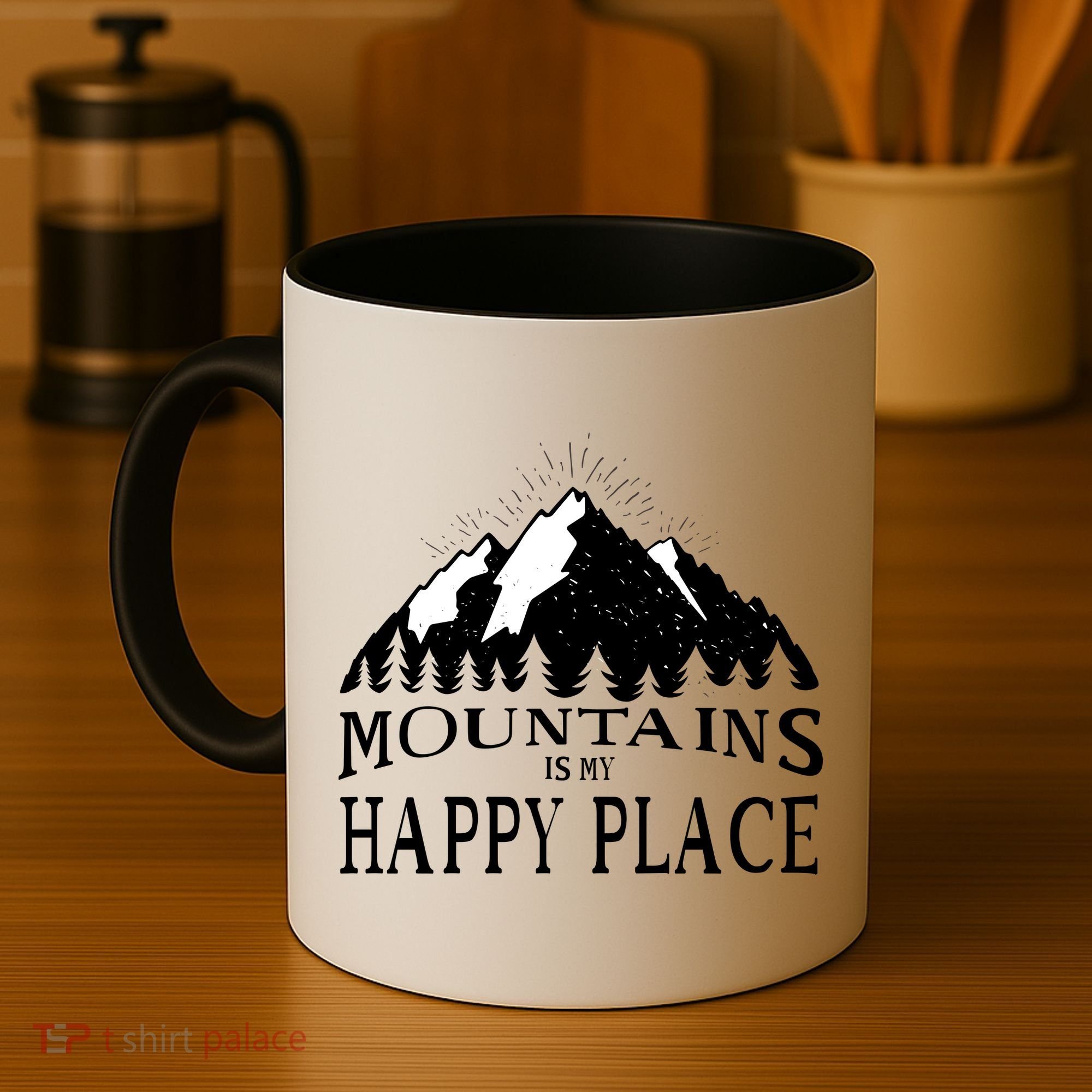 Mountains Is My Happy Place Coffee Mug