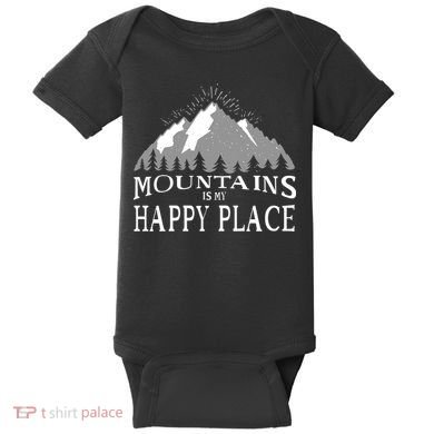 Mountains Is My Happy Place Baby Bodysuit
