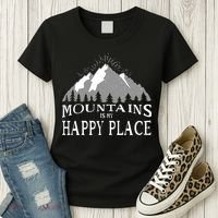 Mountains Is My Happy Place Women's T-Shirt thumb 3