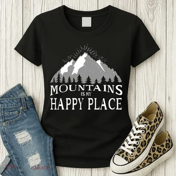 Mountains Is My Happy Place Women's T-Shirt