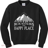 Mountains Is My Happy Place Kids Sweatshirt thumb 0