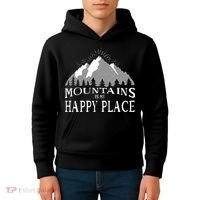 Mountains Is My Happy Place Kids Hoodie thumb 4