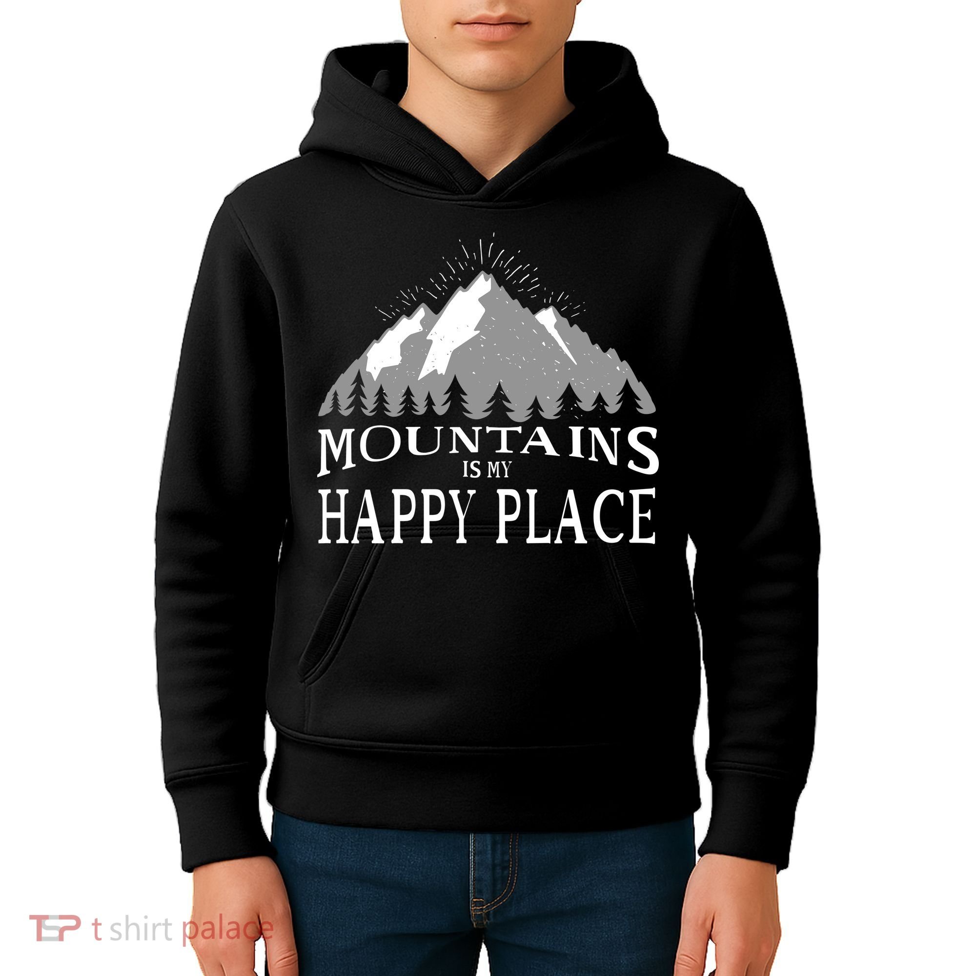 Mountains Is My Happy Place Kids Hoodie
