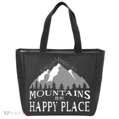 Mountains Is My Happy Place Tote Bag