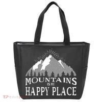 Mountains Is My Happy Place Tote Bag thumb 0