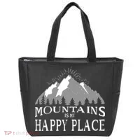 Mountains Is My Happy Place Tote Bag thumb 0