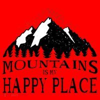 Mountains Is My Happy Place Santa Hat thumb 1