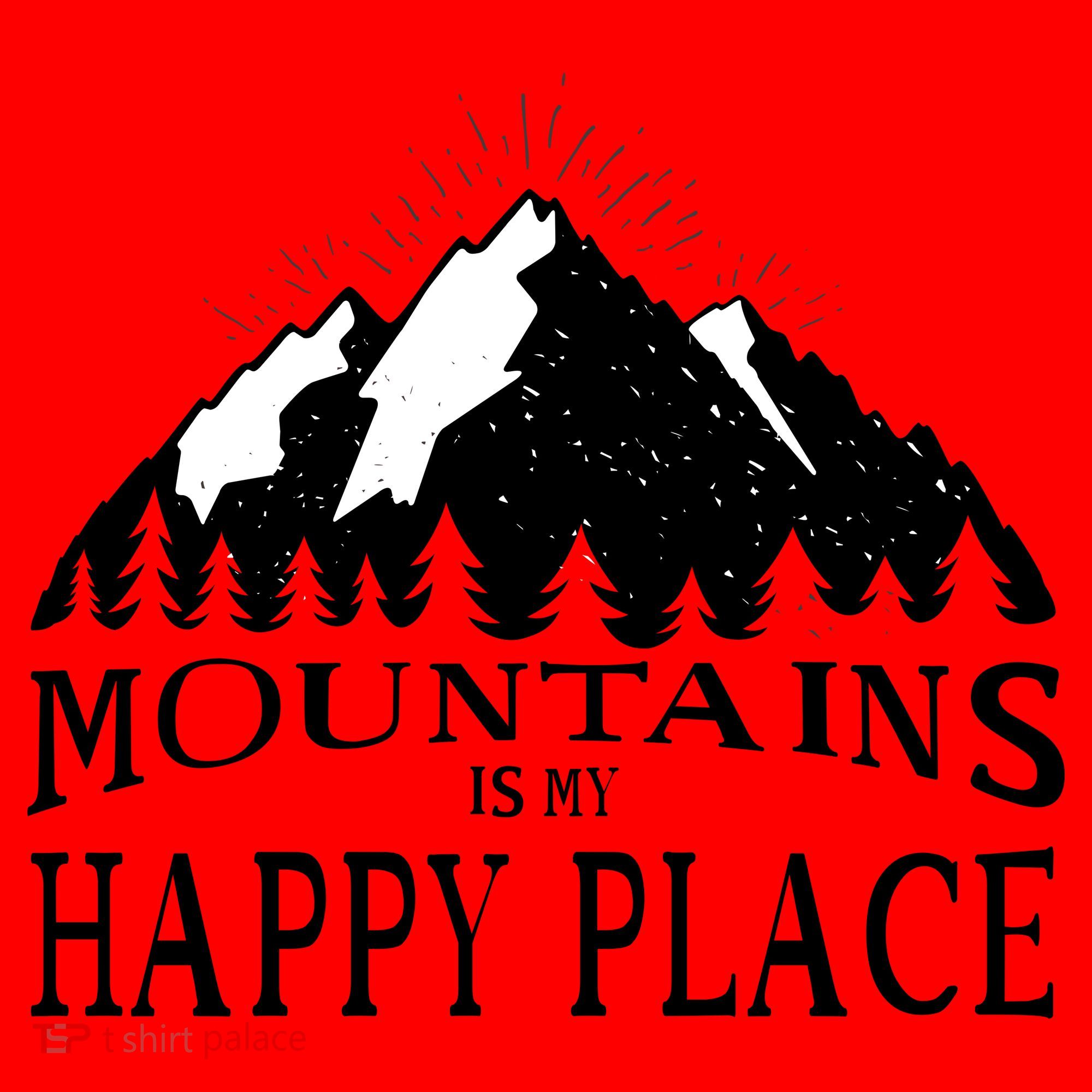 Mountains Is My Happy Place Santa Hat