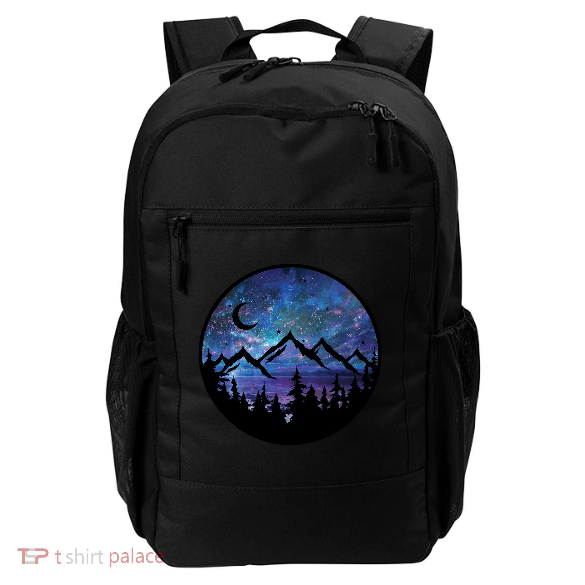 Mountains Star Night Sky Backpack