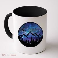 Mountains Star Night Sky Coffee Mug thumb 0