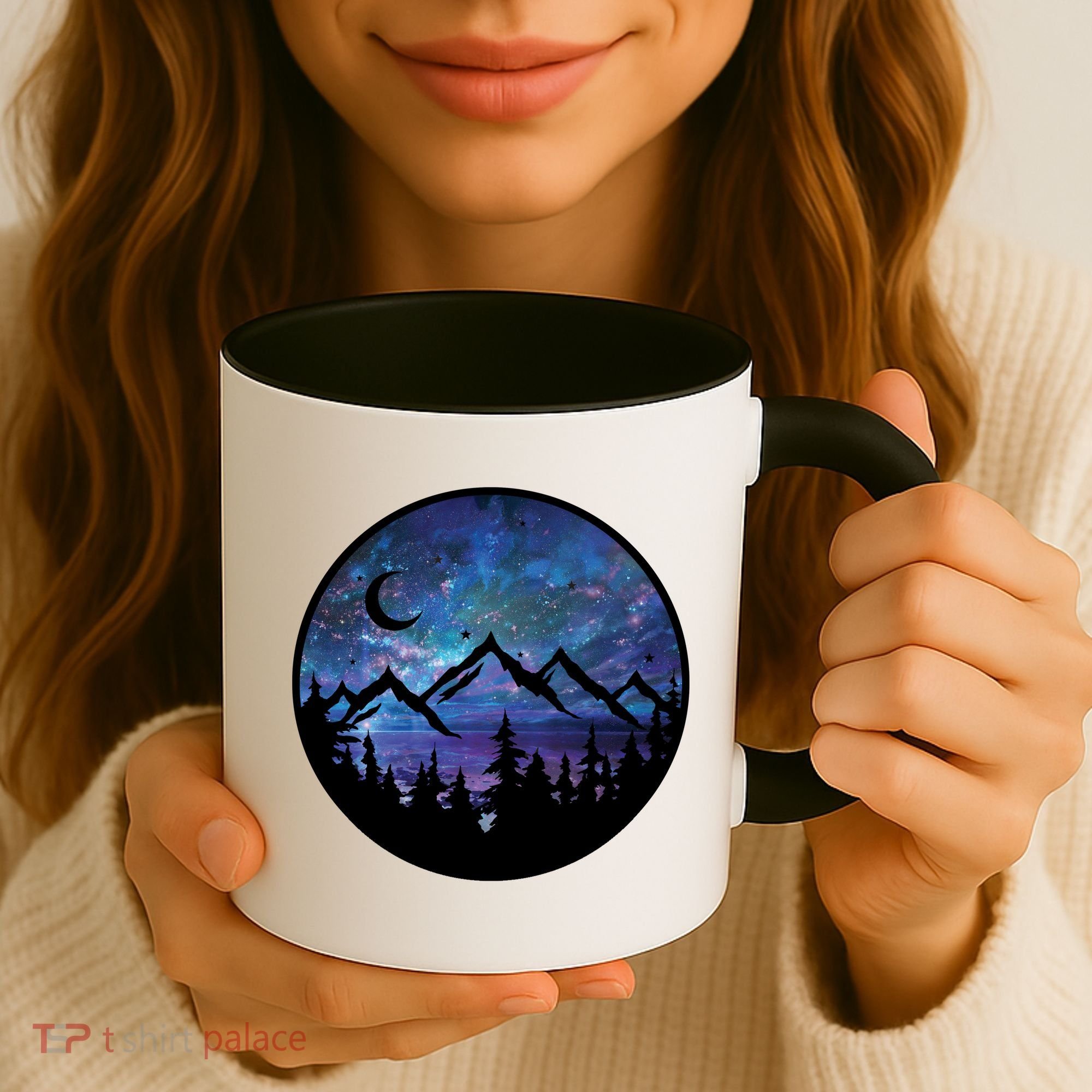 Mountains Star Night Sky Coffee Mug