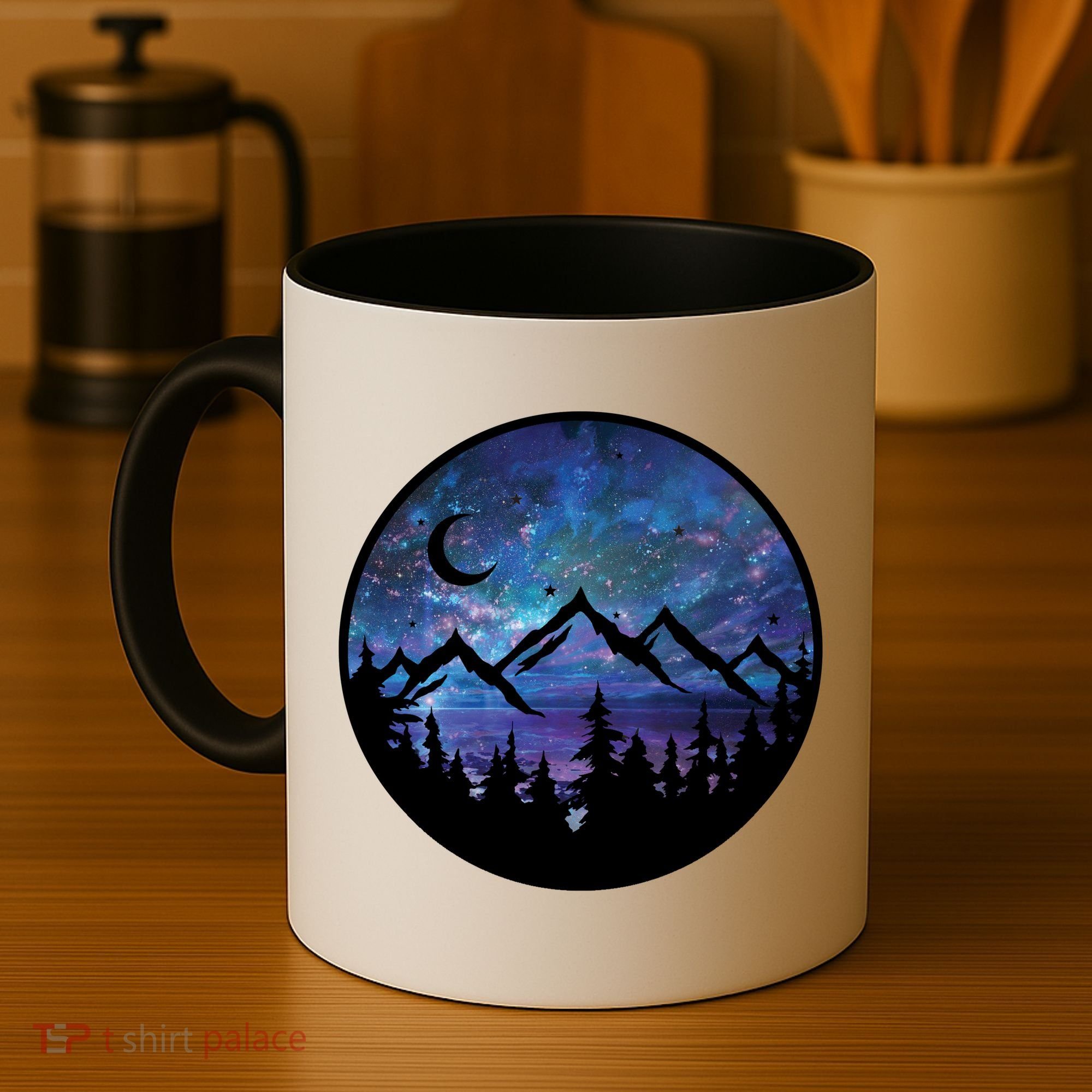 Mountains Star Night Sky Coffee Mug
