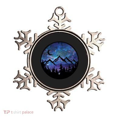 Mountains Star Night Sky Ornament