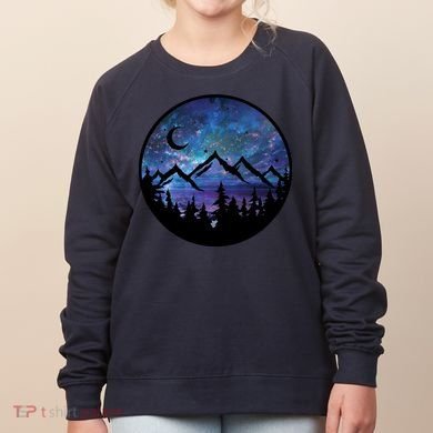 Mountains Star Night Sky Women's Sweatshirt