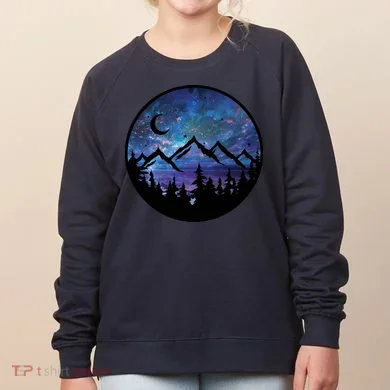 Mountains Star Night Sky Women's Sweatshirt