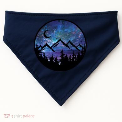 Mountains Star Night Sky USA-Made Doggie Bandana