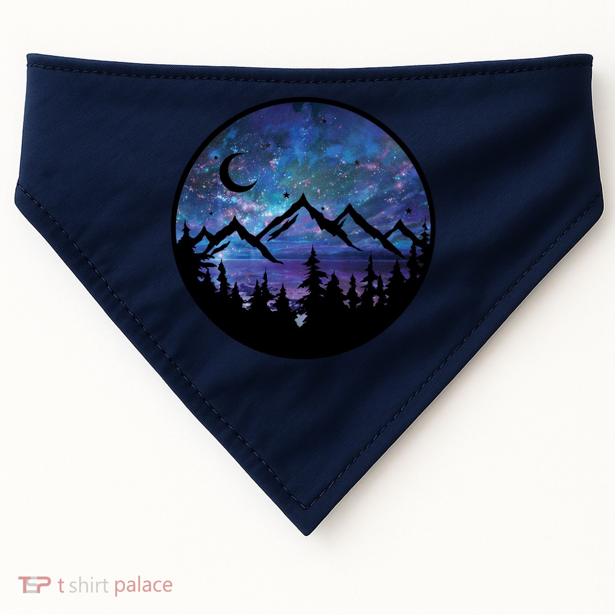 Mountains Star Night Sky USA-Made Doggie Bandana