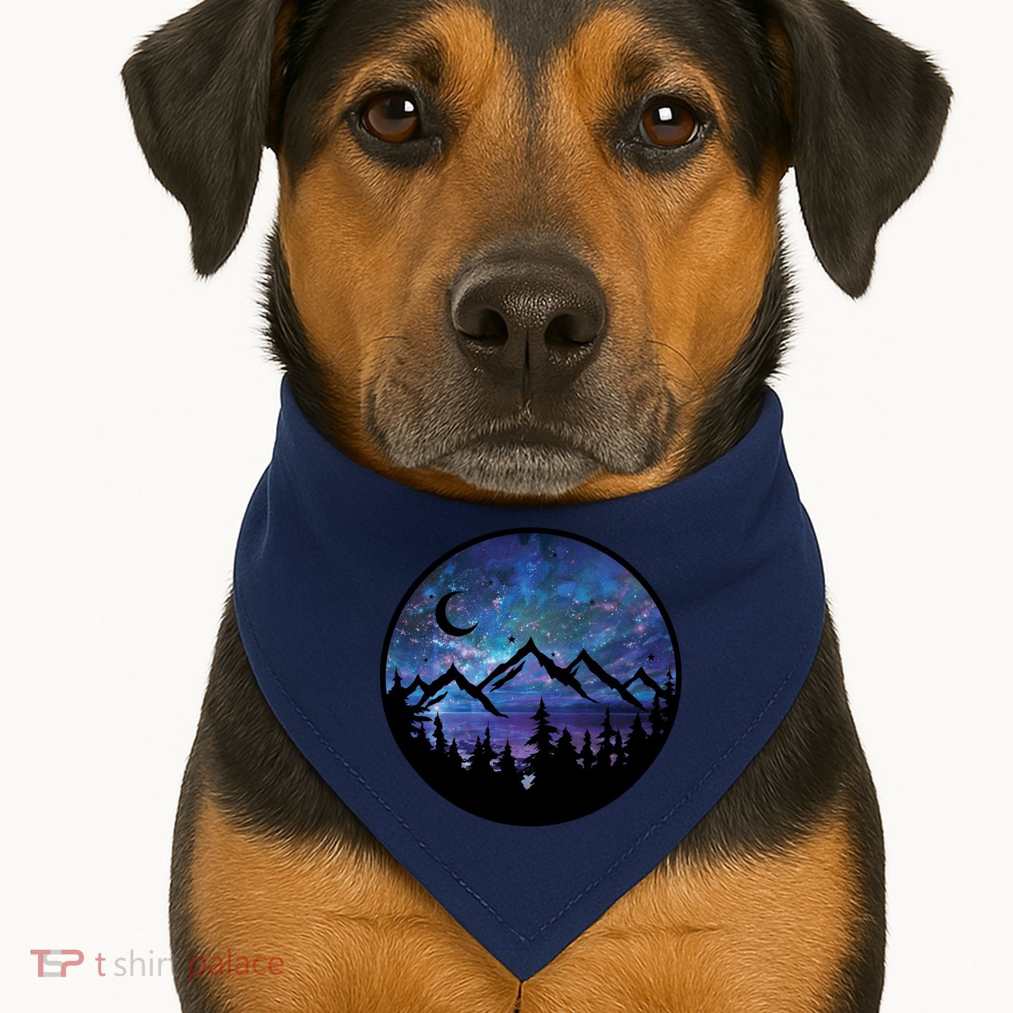 Mountains Star Night Sky USA-Made Doggie Bandana