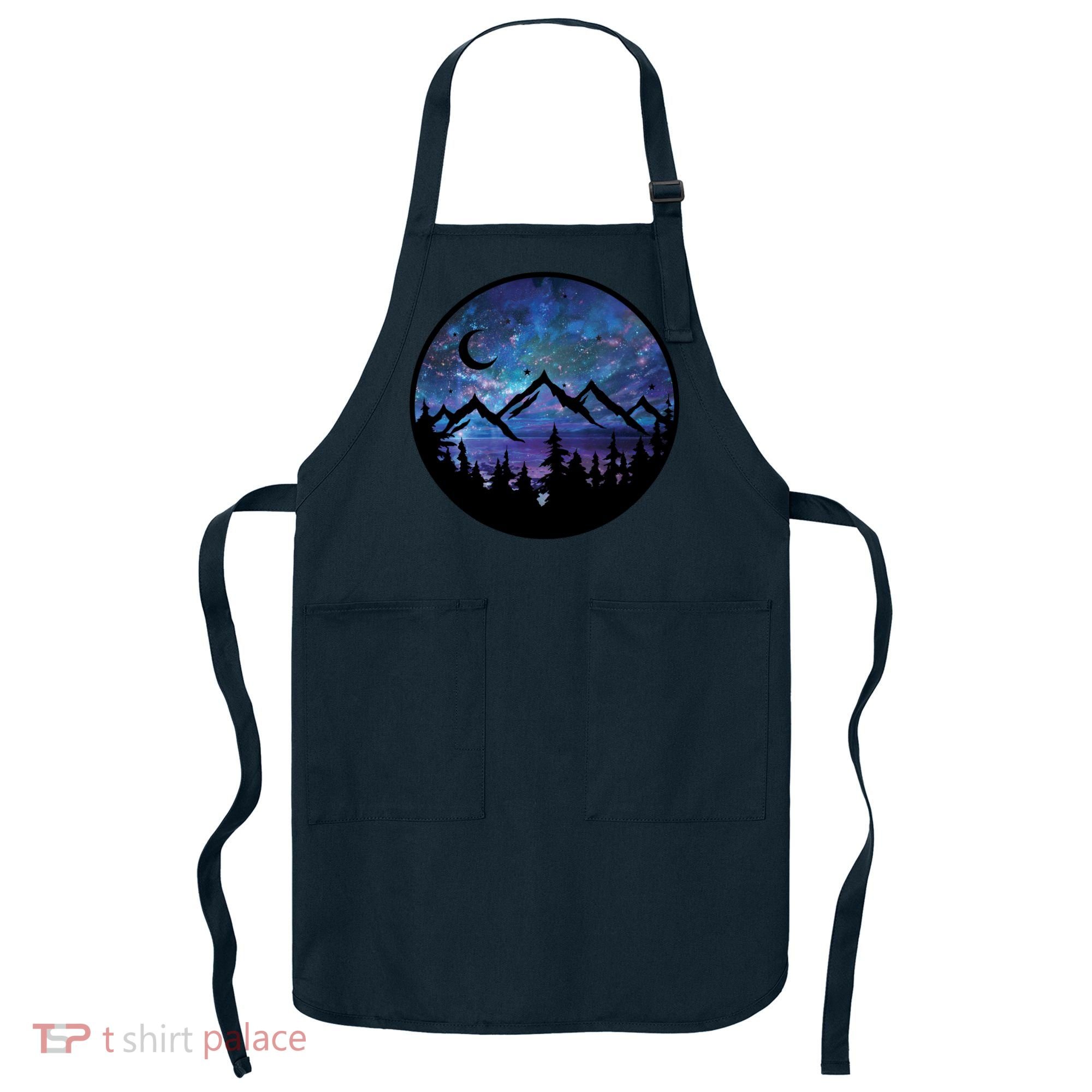 Mountains Star Night Sky Apron
