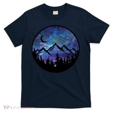 Mountains Star Night Sky T-Shirt