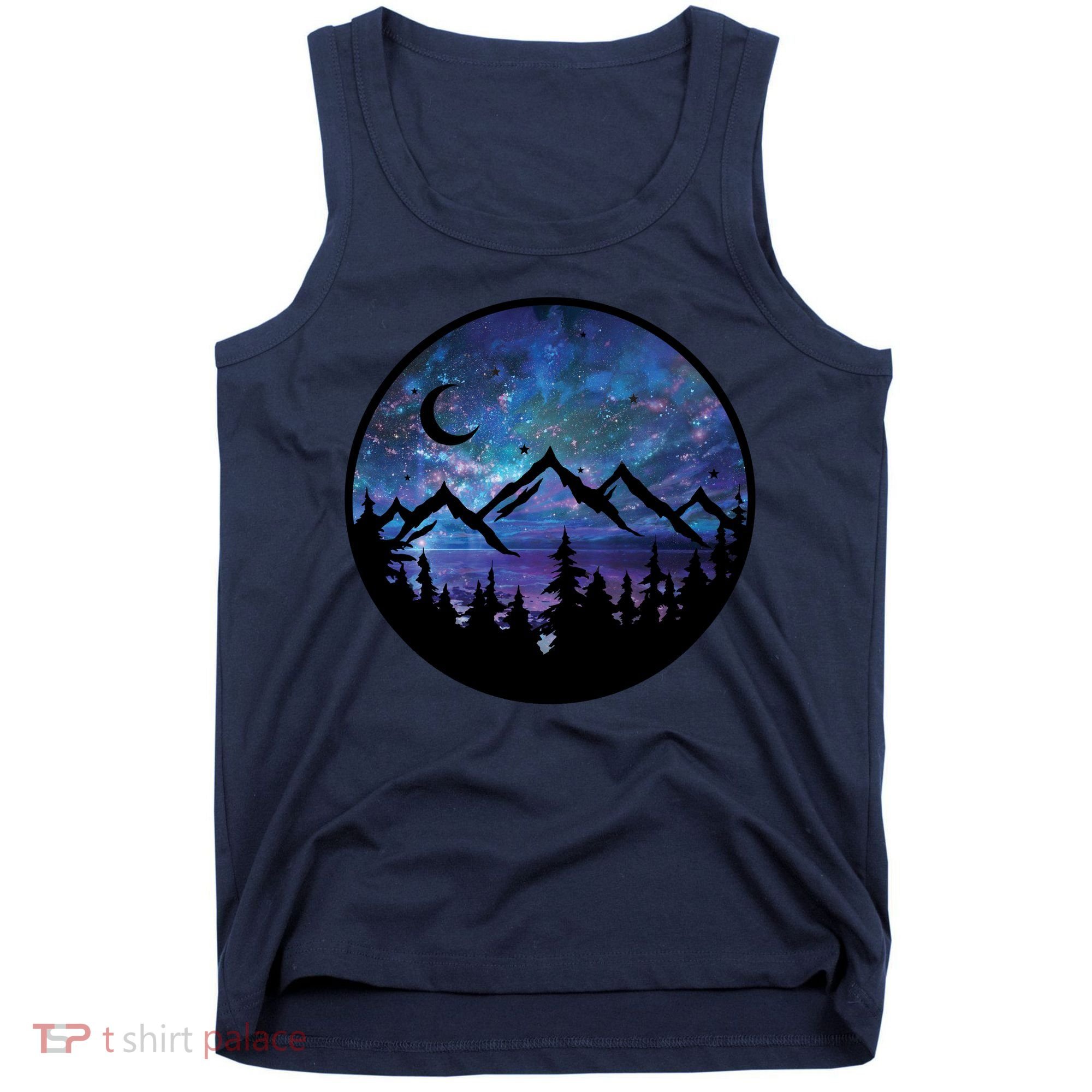 Mountains Star Night Sky Tank Top