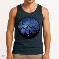 Mountains Star Night Sky Tank Top thumb 3