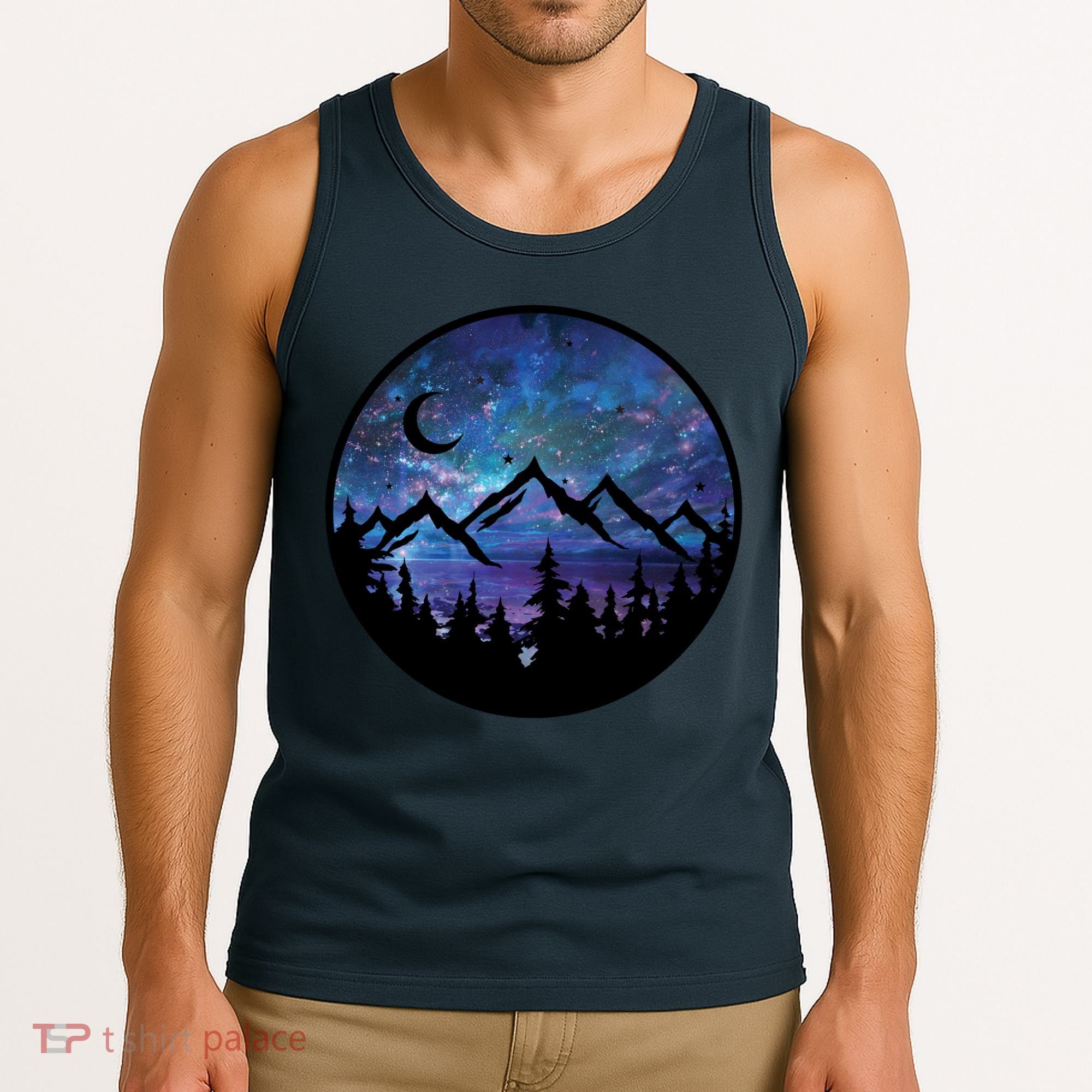 Mountains Star Night Sky Tank Top
