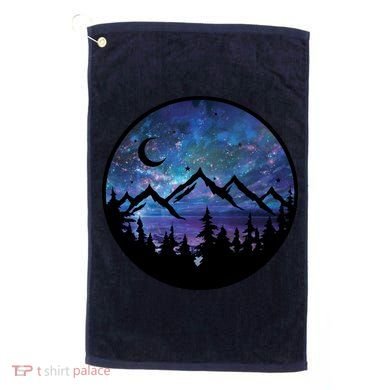 Mountains Star Night Sky Golf Towel