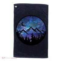 Mountains Star Night Sky Golf Towel thumb 0