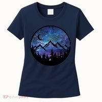 Mountains Star Night Sky Women's T-Shirt thumb 0