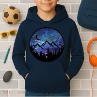 Mountains Star Night Sky Kids Hoodie thumb 2