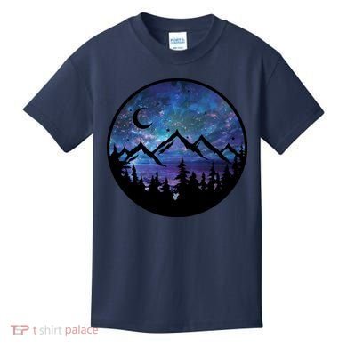 Mountains Star Night Sky Kids T-Shirt