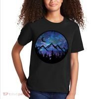 Mountains Star Night Sky Kids T-Shirt thumb 2